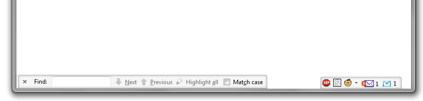 Auto-hide add-on bar with styled find bar