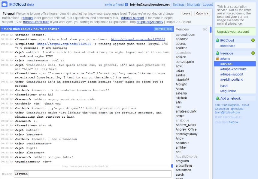 Monospace fonts for IRCCloud Beta