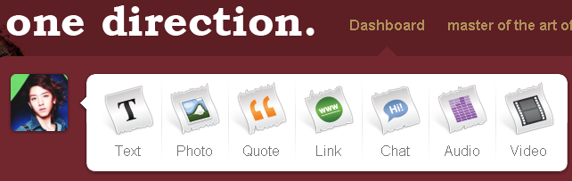 One Direction tumblr logo