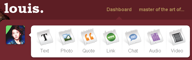 One Direction's Louis tumblr logo