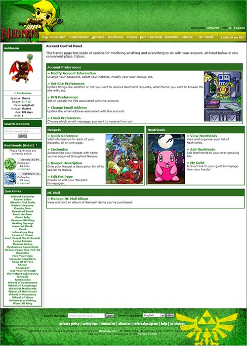Neopets - Toon Link Theme