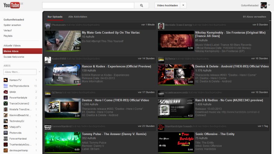 YouTube - Better Startpage