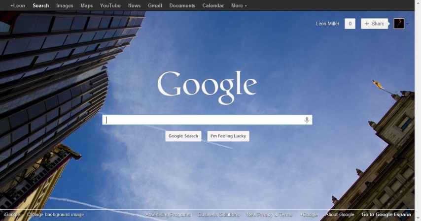 Google search - no white band