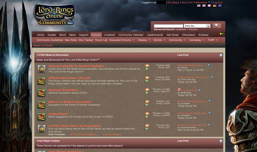 Website: LoTRO - Clean Layout - Red
