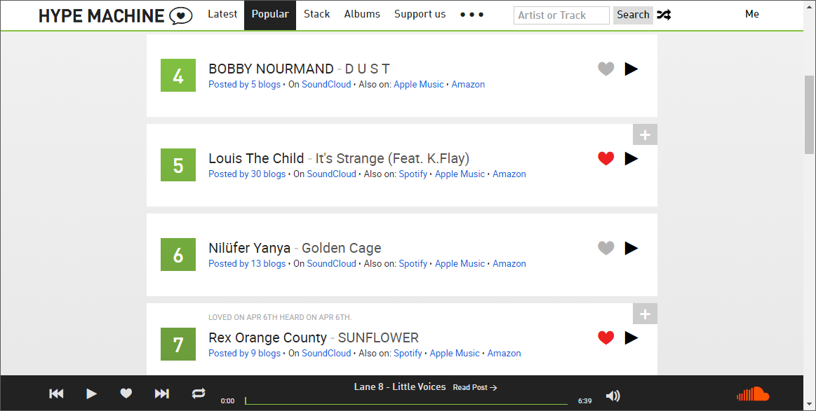 Tidy HypeMachine