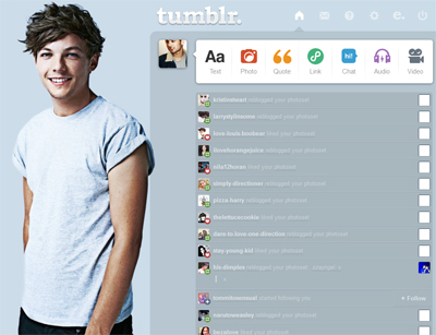 Louis Tomlinson Dashboard Theme {2}