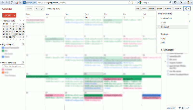 Google Calendar - without Google Bar