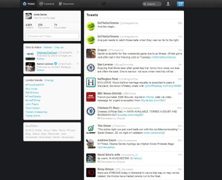 Twitter hide opaque box behind content