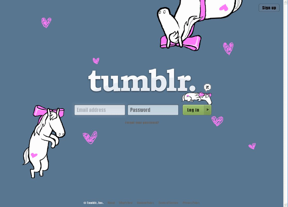 Maplehoof  tumblr log in theme