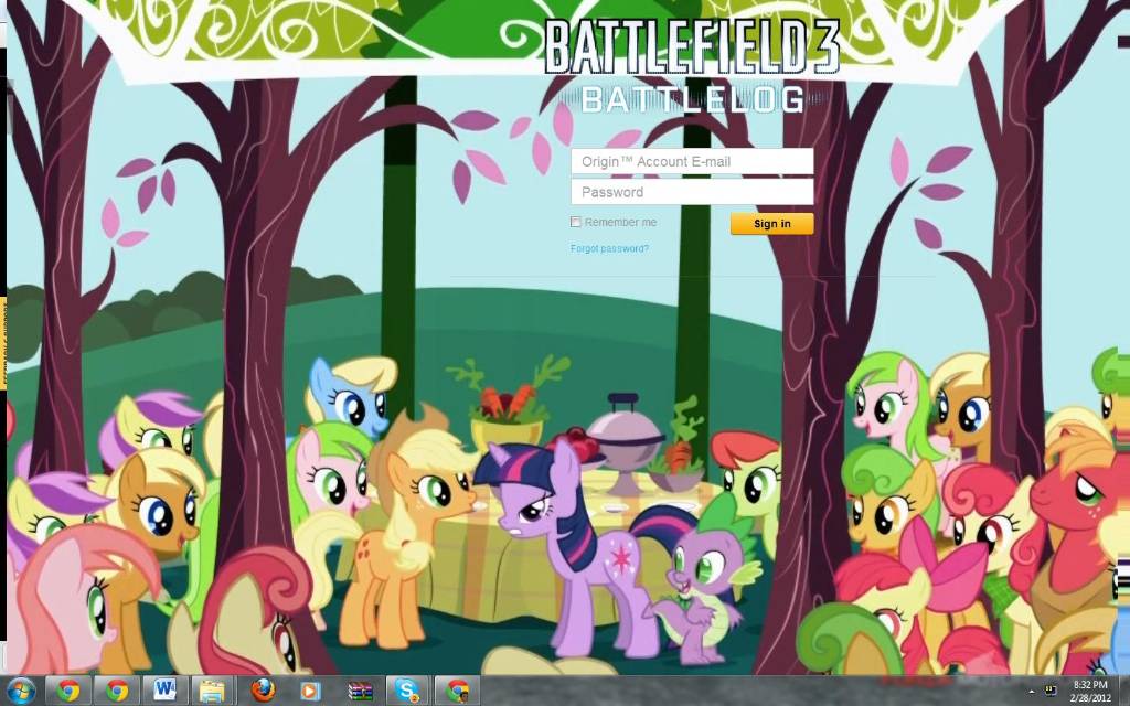 Battlefield Simple Login - My Little Ponies