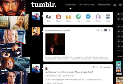 Tumblr dashboard: Avengers assemble.