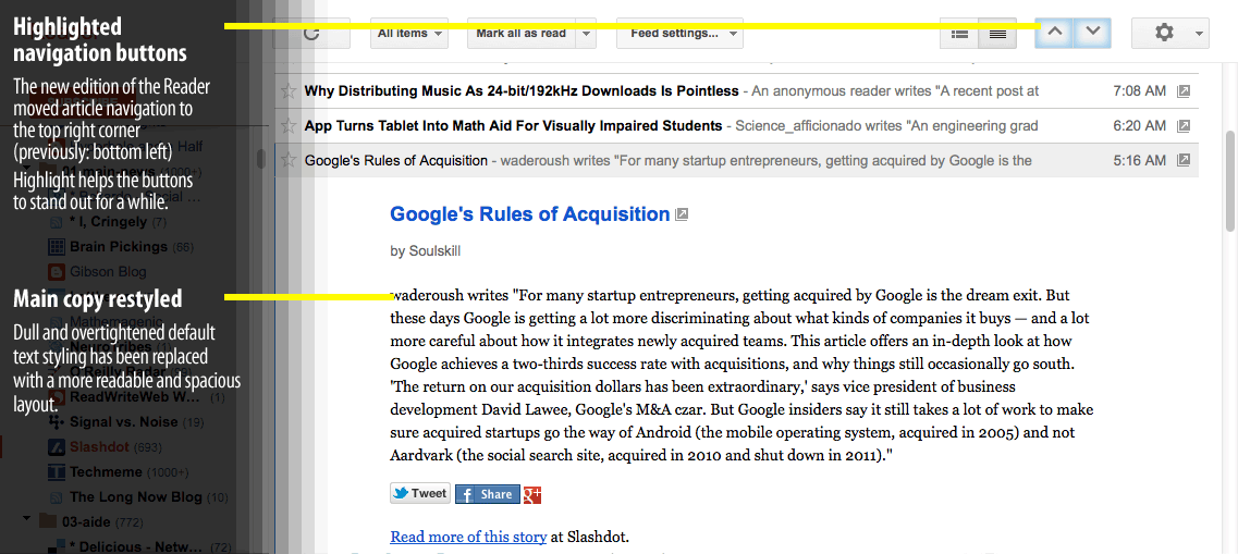 More Readable Google Reader