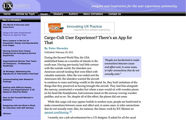 UX Matters — Less