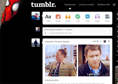 Tumblr dashboard: Spider-Man #2