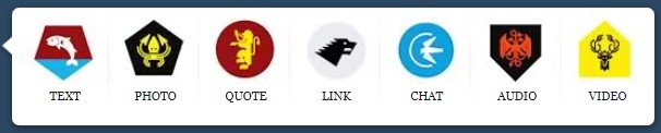 Tumblr Menu Icons - Game of Thrones (House Sigils)