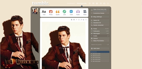 Nick Jonas Dashboard Theme (V man photoshoot)
