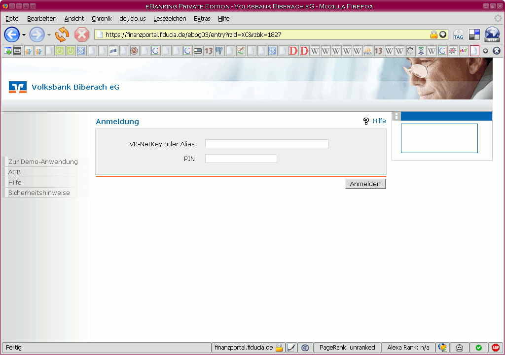 Volksbank Online Banking: Fix column bug