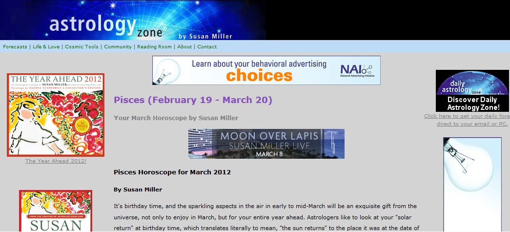 Astrologyzone - easier reading
