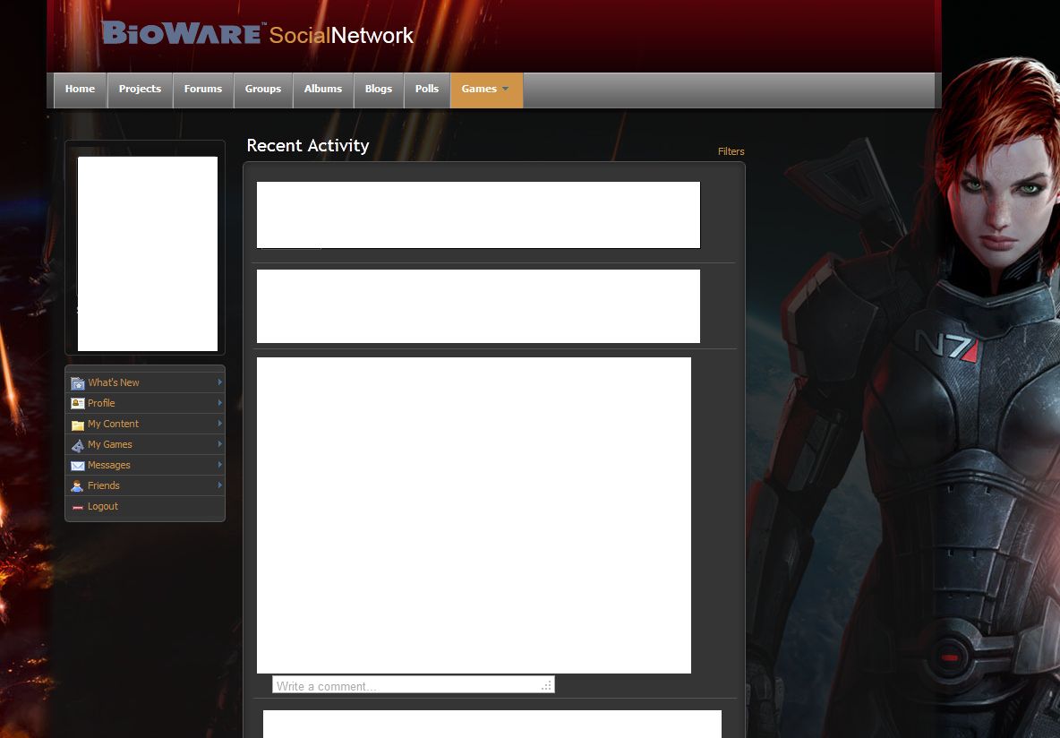 BioWare Social Network: Home