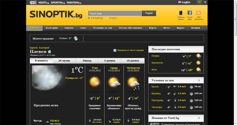 SINOPTIK.bg (Night warm) / Синоптик (нощен топъл)