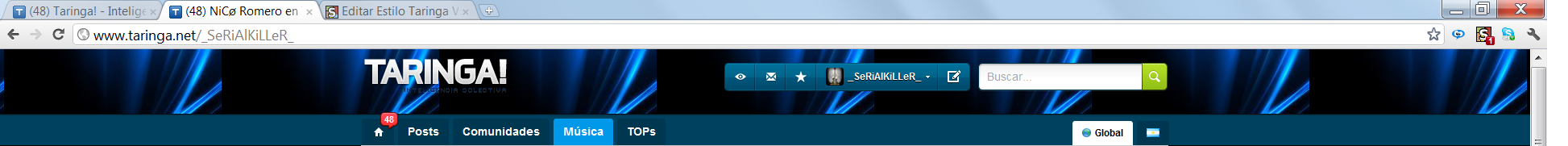 taringa v5 vista [cambiar header]