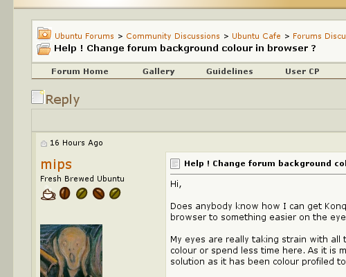 Ubuntuforums that is easier on the eyes