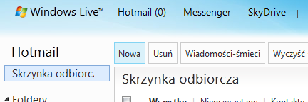 Hotmail - buttons instead of links