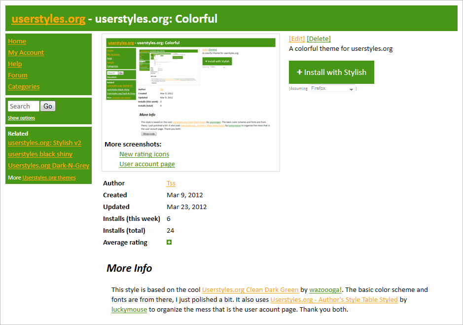 userstyles.org: Colorful