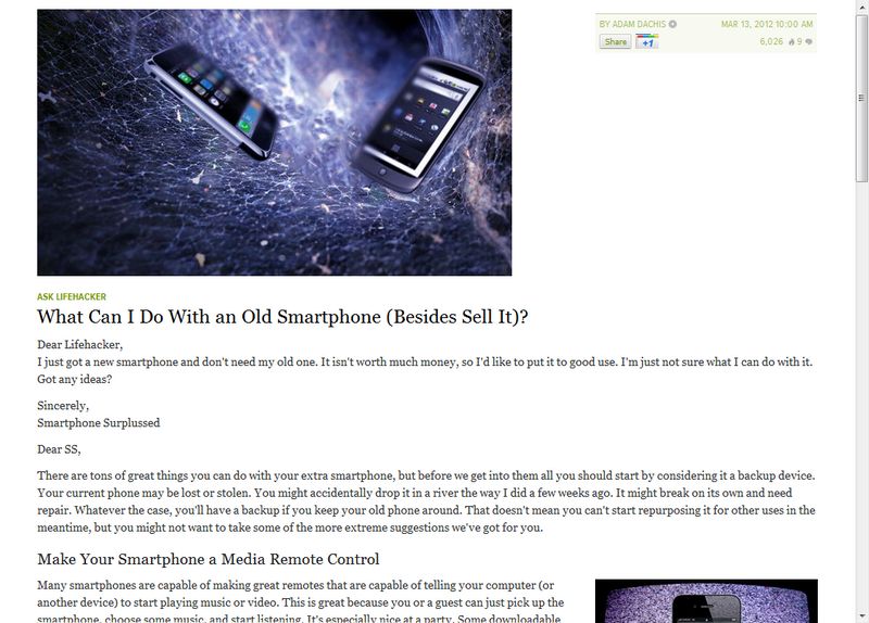 Wide: LifeHacker, io9