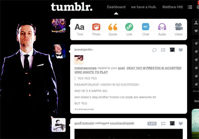 Tumblr dashboard: Moriarty (BBC Sherlock)