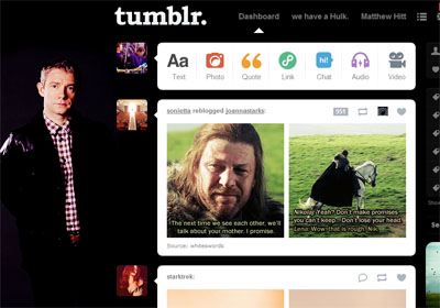 Tumblr dashboard: John Watson (BBC Sherlock)