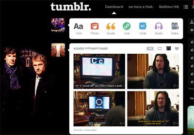 Tumblr dashboard: Sherlock & John (BBC Sherlock)