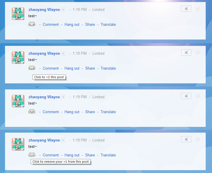 Google Plus Button (Toro Cat Version)