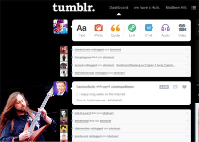 Tumblr dashboard: Oli Herbert