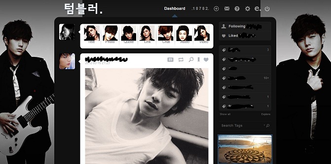 Tumblr Kim Myungsoo Dashboard Theme