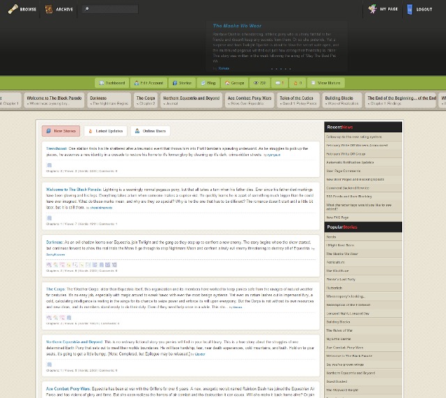 Broken - FIMFiction Underground - Firefox & Opera