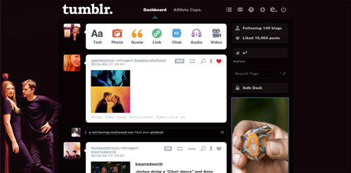 Tumblr Dashboard - Torvson