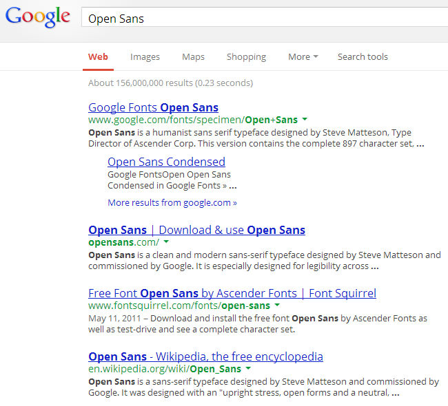 Open Sans for Google, Gmail, Facebook, Reddit
