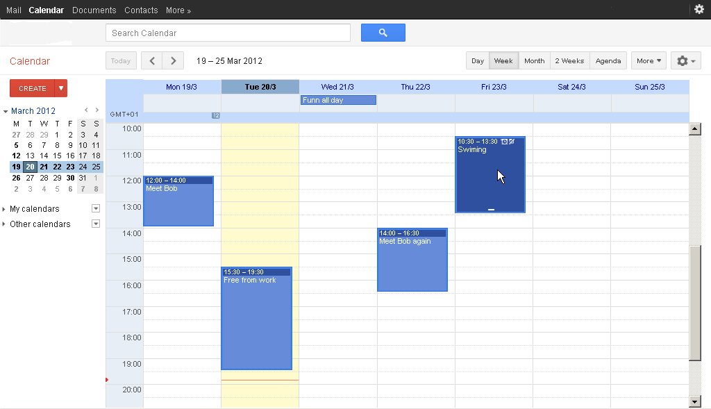 Google Calendar Classic Blue-Style