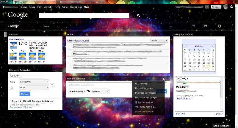 iGoogle: Dark Theme