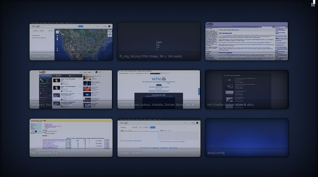 Noisy Navy Newtab UI v1.0 by hkr