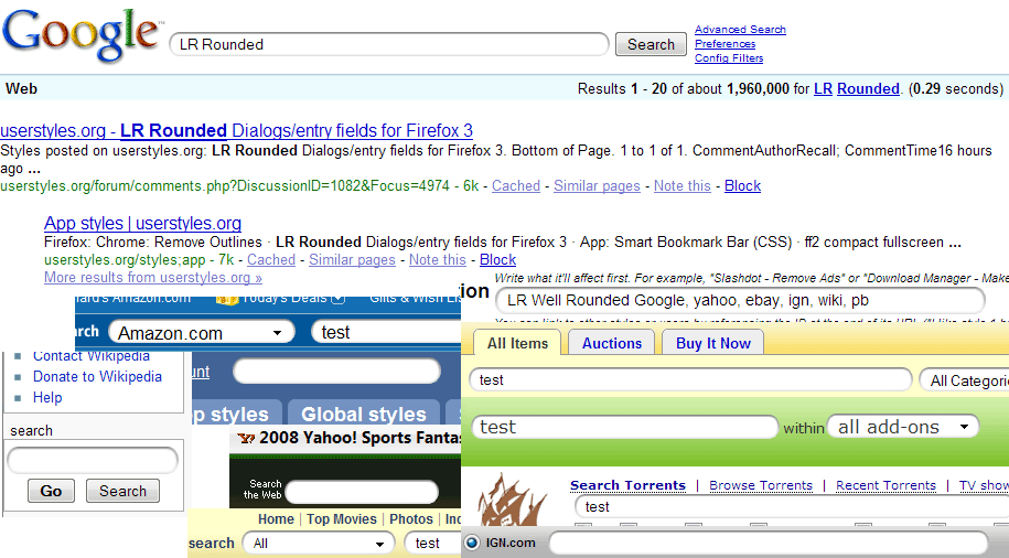 LR WRounded search/text box theme - Google etc