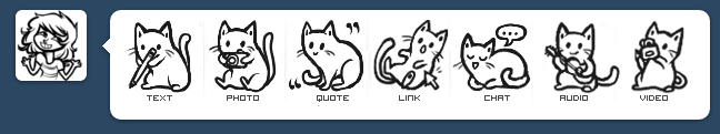 Tumblr - Cat Dashboard Icons WITH TEXT