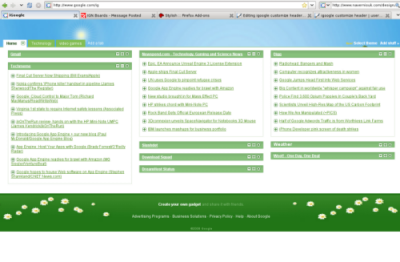 igoogle customize header