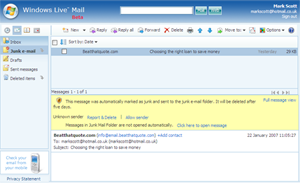 mail.live.com cleanup (the new Hotmail)