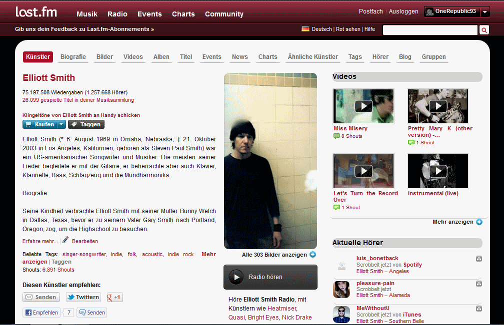 Last.fm - Sleek Dark Red 1.1.5