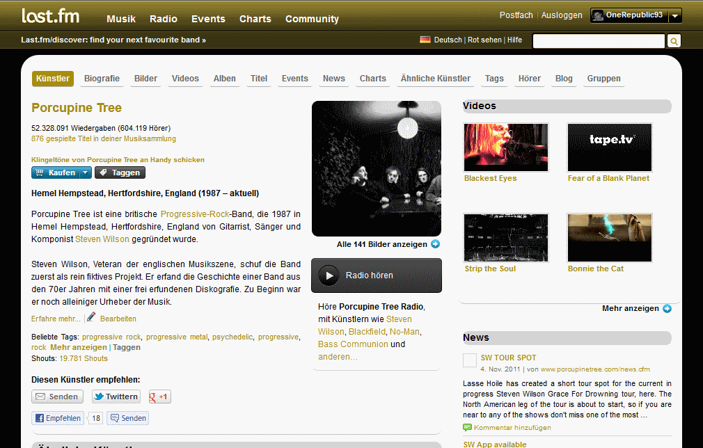 Last.fm - Sleek Dark Gold 1.1.4