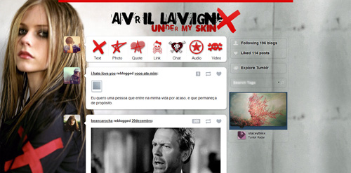 Avril Lavigne Under My Skin Dash Tumblr 2.0
