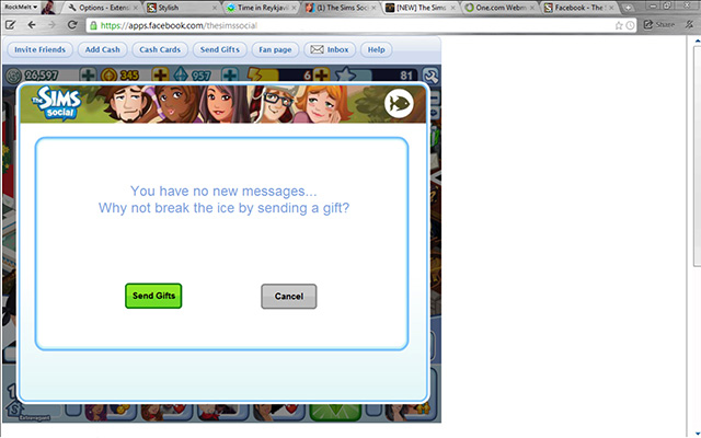 Facebook - The Sims Social Container
