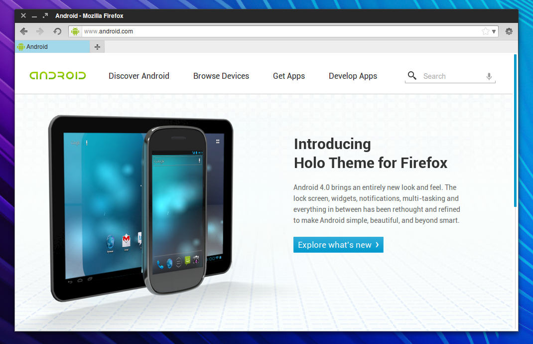 Holo Theme for Firefox [Linux/Firefox 11+]